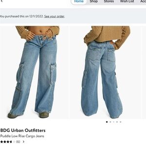 BDG URBAN OUTFITTERS Puddle Cargo Jeans 30 x 32